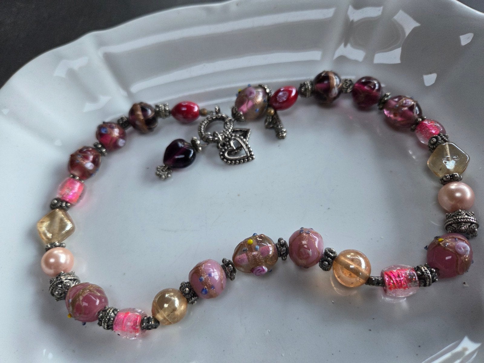 oude ketting murano glas, Verzenden, Zo goed als nieuw, Overige materialen