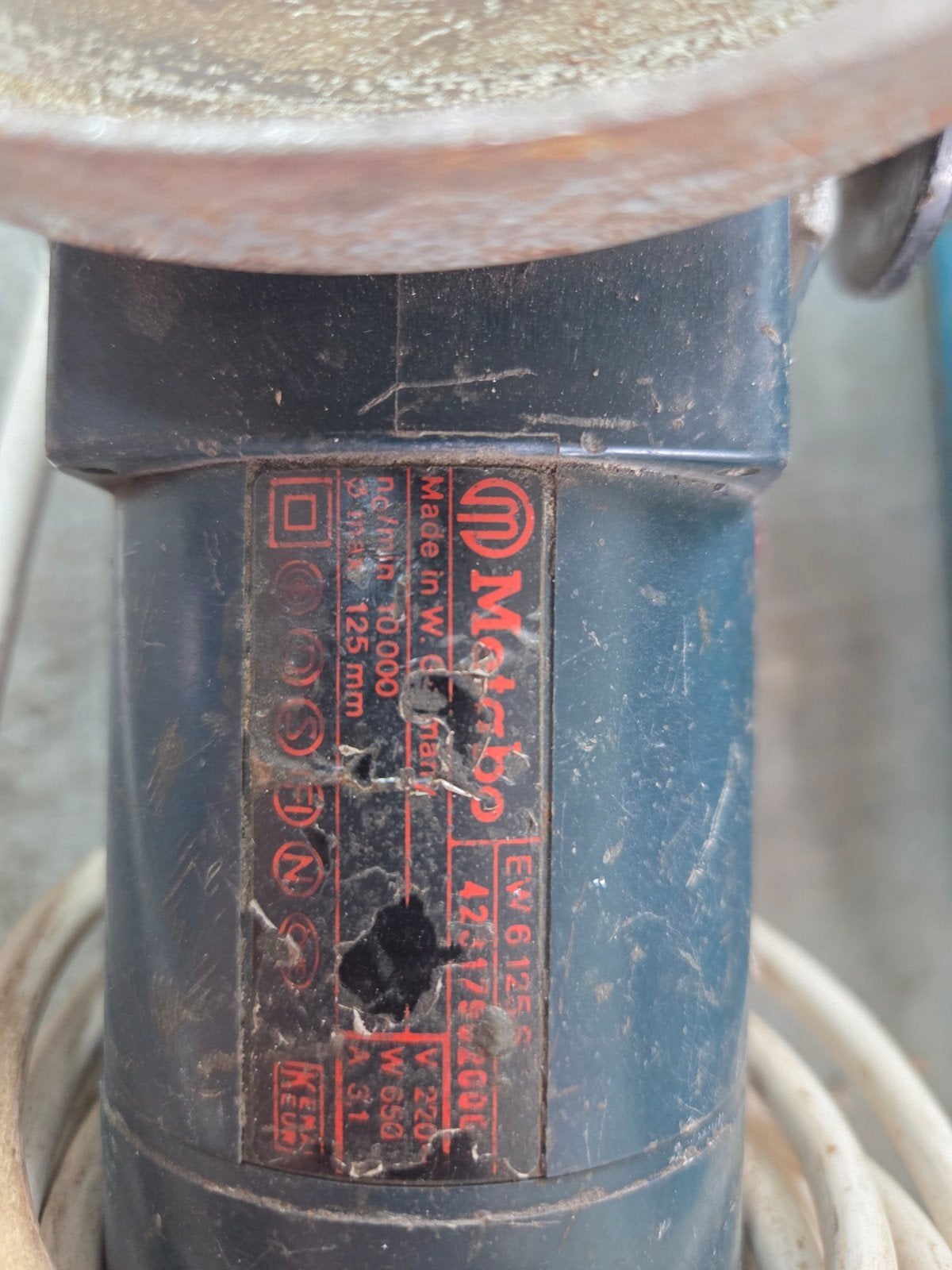Metabo haakse slijper met 125 mm, Ophalen, Gebruikt, 700 tot 1000 watt, Haakse handslijpmachine