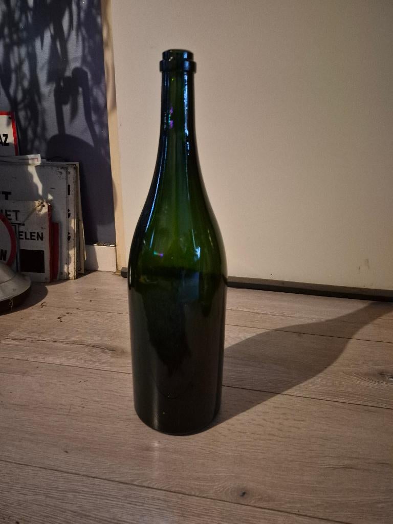 Zeer grote groene bierfles van 47 cm, Ophalen of Verzenden, Nieuw, Glas of Glazen, Overige merken
