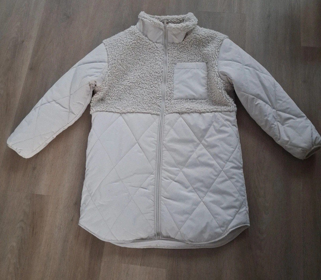 Beige jas met teddy stof, Twoday, Overige kleuren, Maat 46/48 (XL) of groter, Ophalen of Verzenden