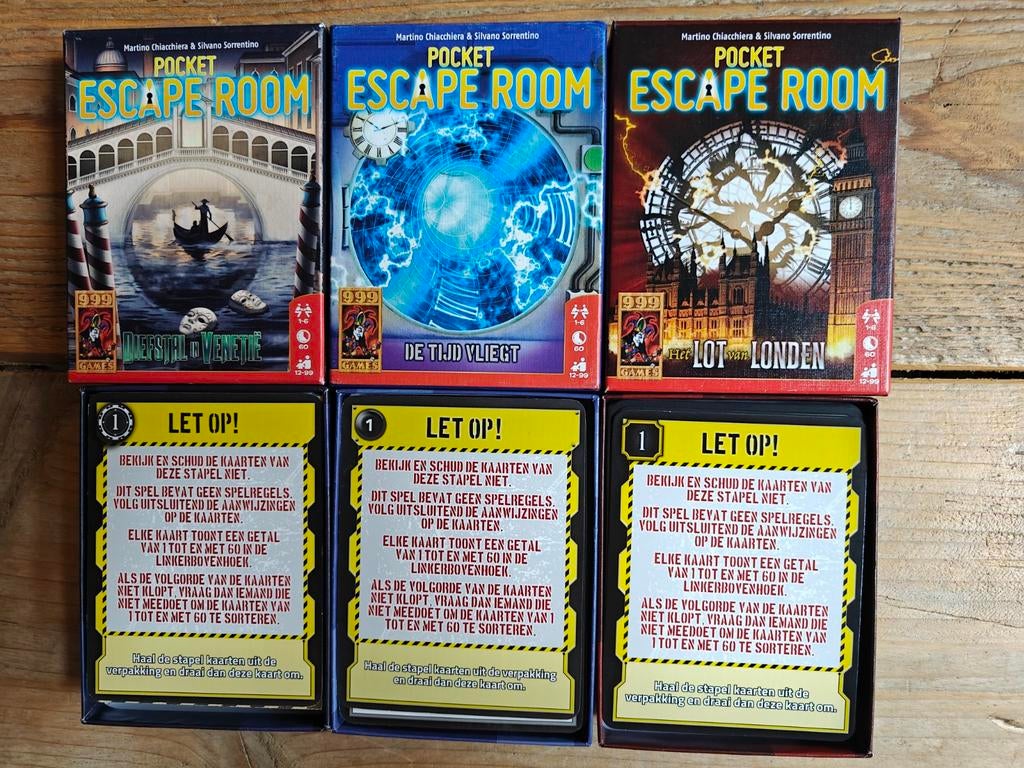 3 X Escape Room., Ophalen of Verzenden, 999 Games., 999 Games., 999 Games.
