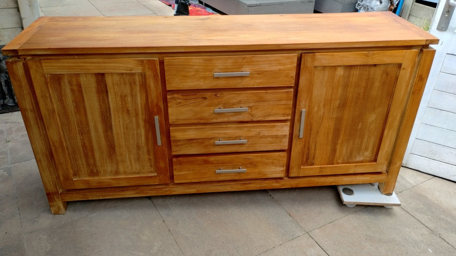 Teakhouten dressoir, Ophalen, 25 tot 50 cm, 150 tot 200 cm
