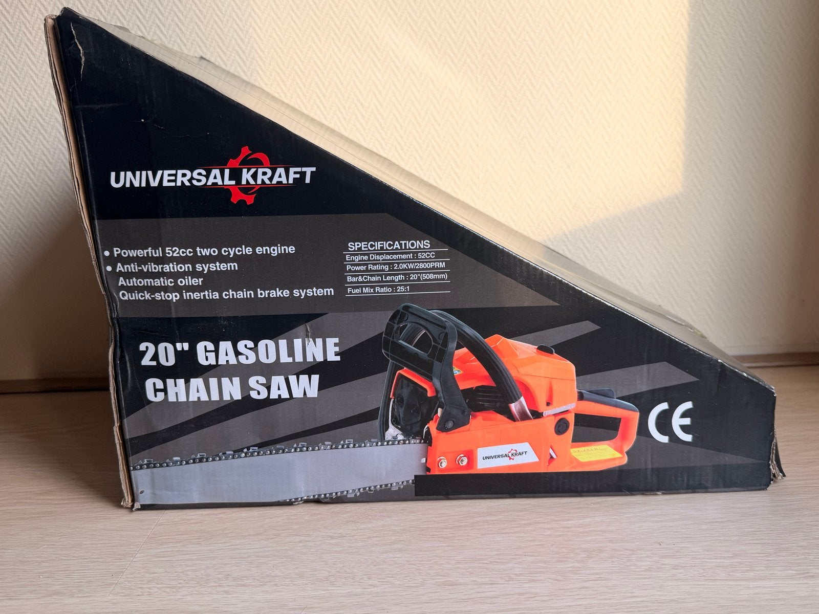 Universal Kraft Benzine Kettingzaag 52cc - Nieuw in doos, -, 70 mm of meer, -, Kettingzaag