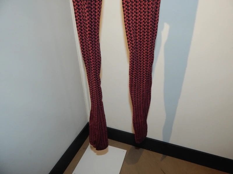 Wolford najaars panty roest tint met zwart apart printje L, Wolford, Panty, Meerkleurig, Verzenden
