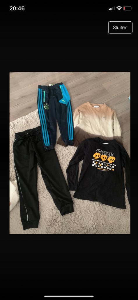 Jongens set maat 140: Zara trui, Adidas broek, zwarte broek, Ophalen of Verzenden, Gebruikt, Jongen