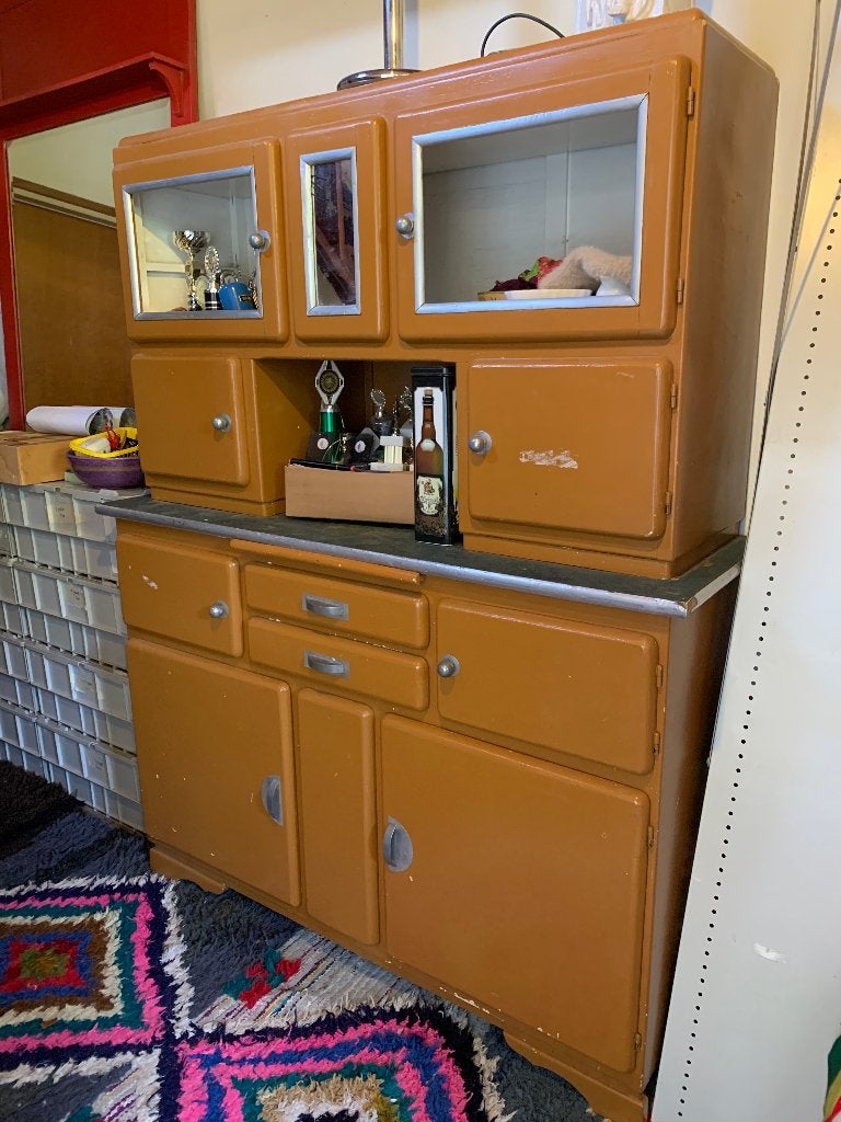 Lief Frans vintage keukenkastje retro,brocante & Améliesfeer, Ophalen, Gebruikt, 200 cm of meer, 150 tot 200 cm