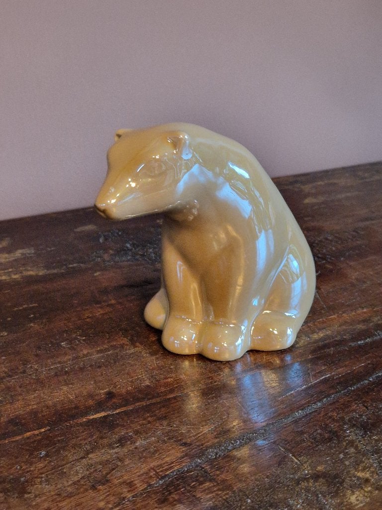 Lladro Zittende Bruine Porseleinen Beer #1206, Ophalen of Verzenden
