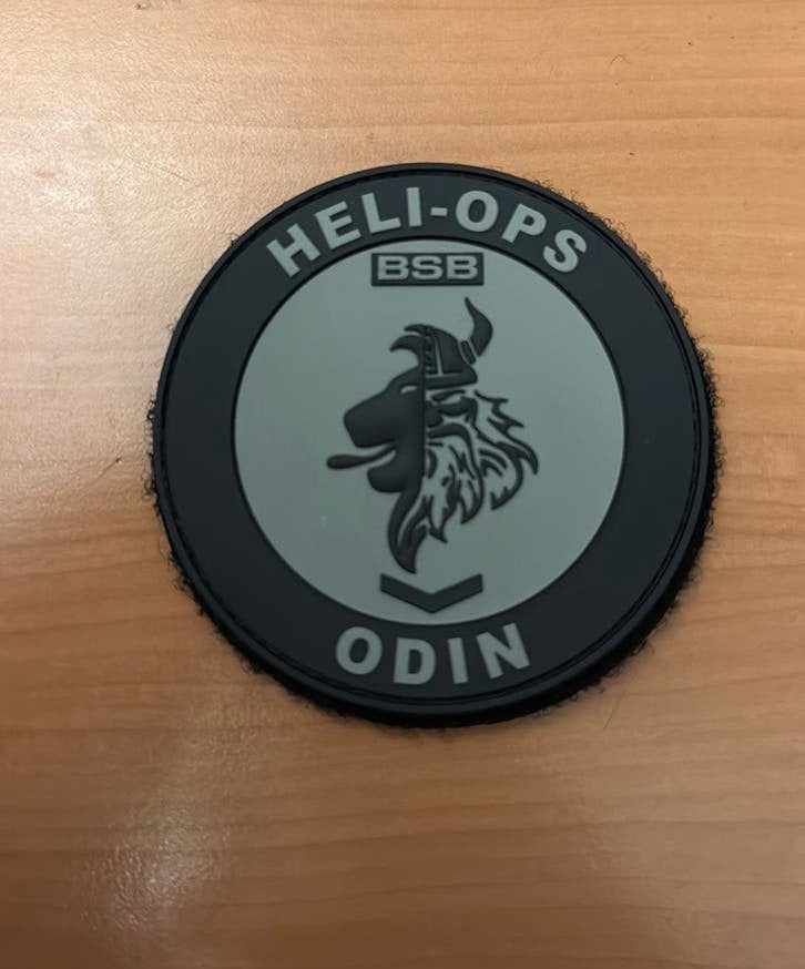 BSB Heli-ops Odin pvc patch, Verzamelen, Ophalen of Verzenden, Luchtmacht, Nederland, Embleem of Badge