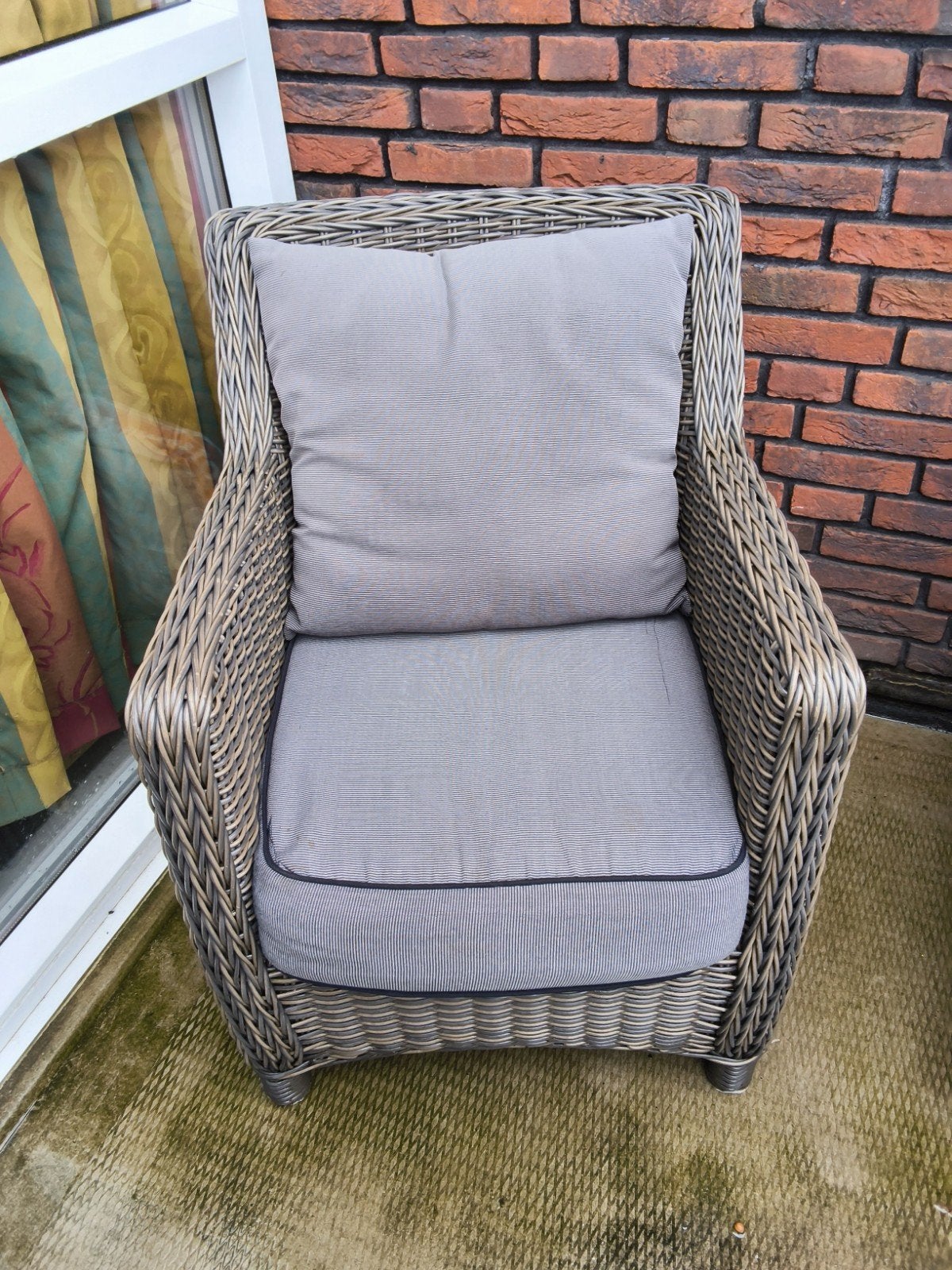 2 Tuinstoelen zware kwaliteit, inclusief kussens, Gebruikt, Wicker, Stoel, Ophalen