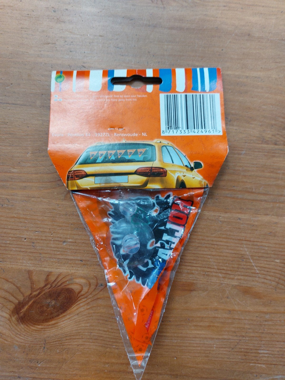 Autoraamvlag auto vlaggetje voetbal WK holland, Ophalen of Verzenden
