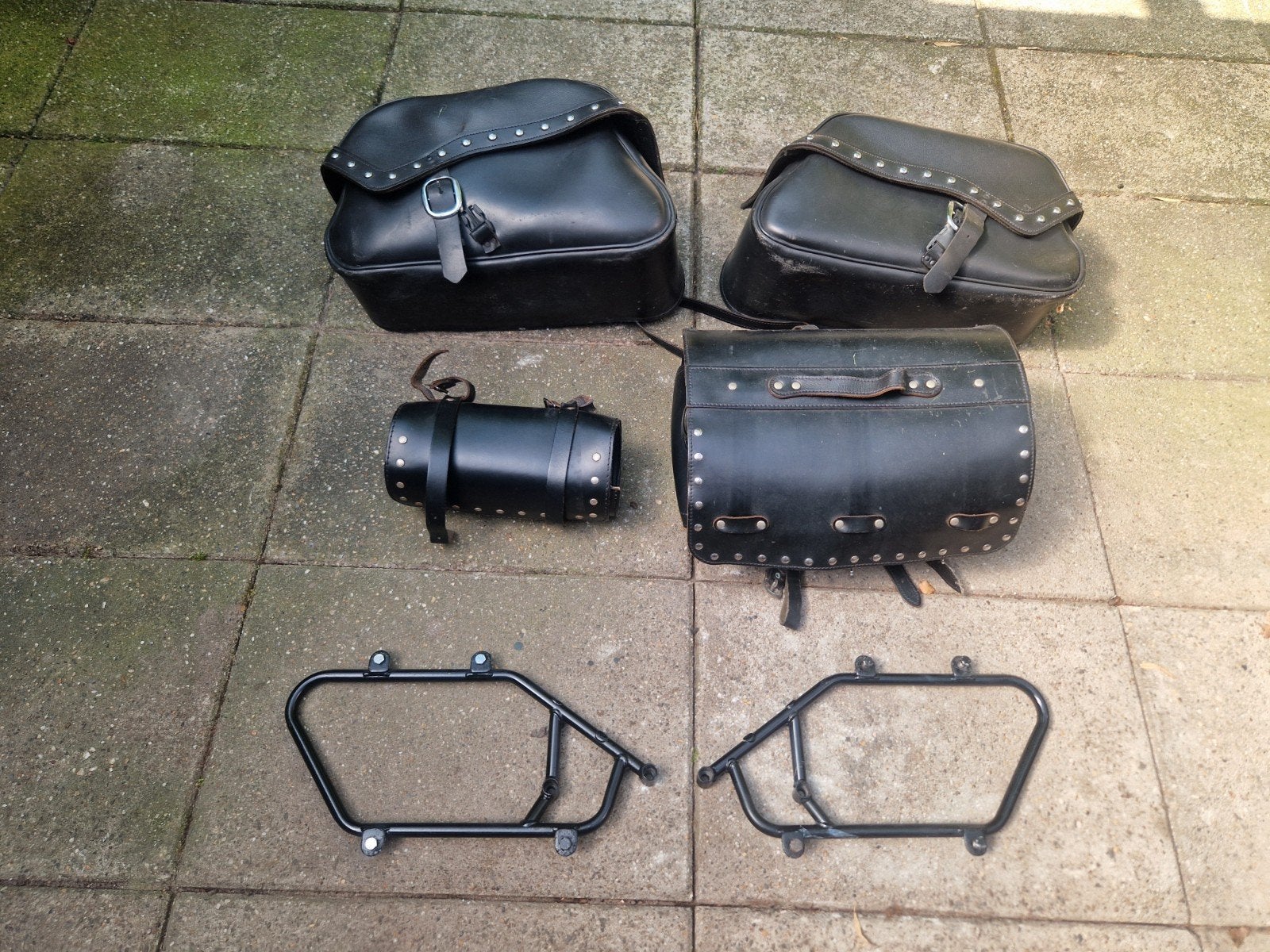 Lederen tassenset Ledrie voor Honda VTX 1800, Ophalen, Gebruikt