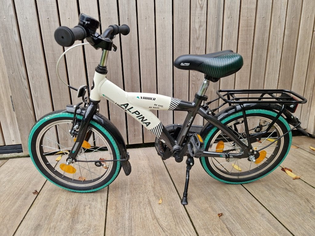 Kinderfiets, Ophalen, Terugtraprem, Zijwieltjes, Alpina