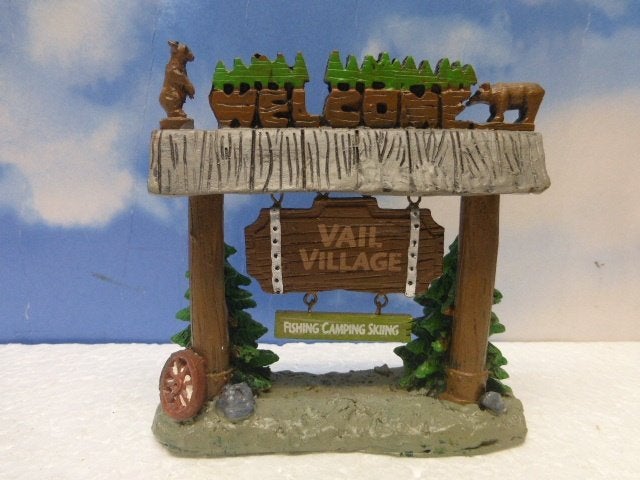lemax vail village welcome kerstdorp accessoire kersthuisjes, Diversen, Kerst, Ophalen of Verzenden, Zo goed als nieuw