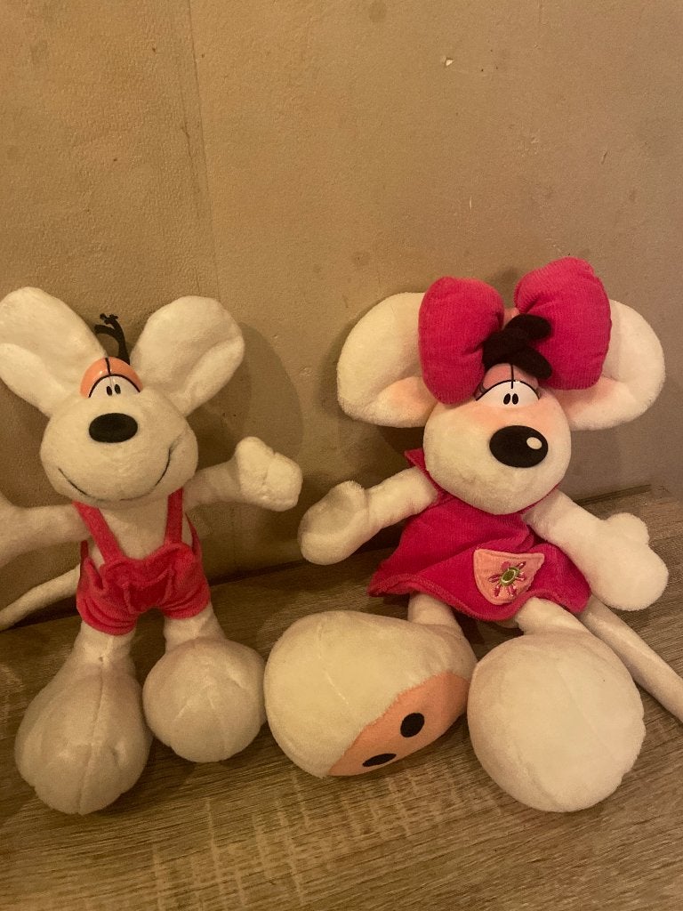 Diddl en Diddlina knuffels - Zo goed als nieuw, Verzamelen, Ophalen of Verzenden, Verschillende figuren, Zo goed als nieuw, Knuffel