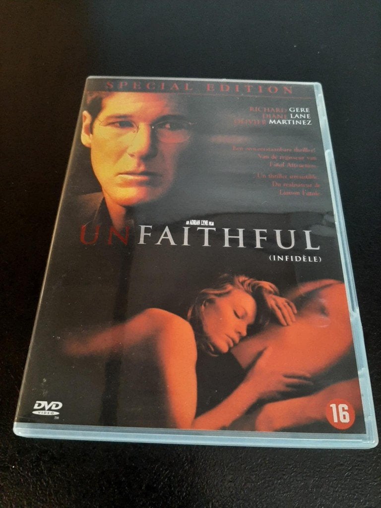 Unfaithful, Richard Gere, Diane Lane, Olivier Martinez!, Vanaf 16 jaar, Ophalen of Verzenden, Gebruikt, Overige genres