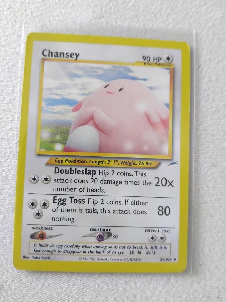 Chansey Pokémon Kaart 31/105, Ophalen of Verzenden, Gebruikt, Losse kaart