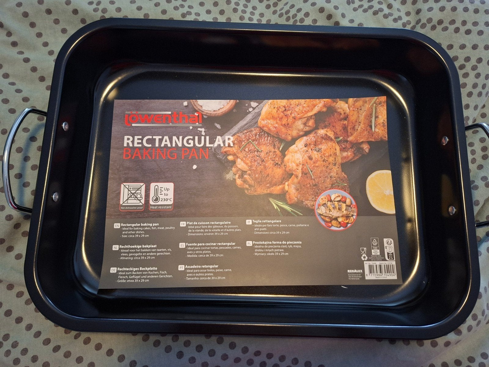 Rechthoekige bakplaat - 39x29 cm - Nieuw, Overige typen, Nieuw, Ophalen of Verzenden, Zwart