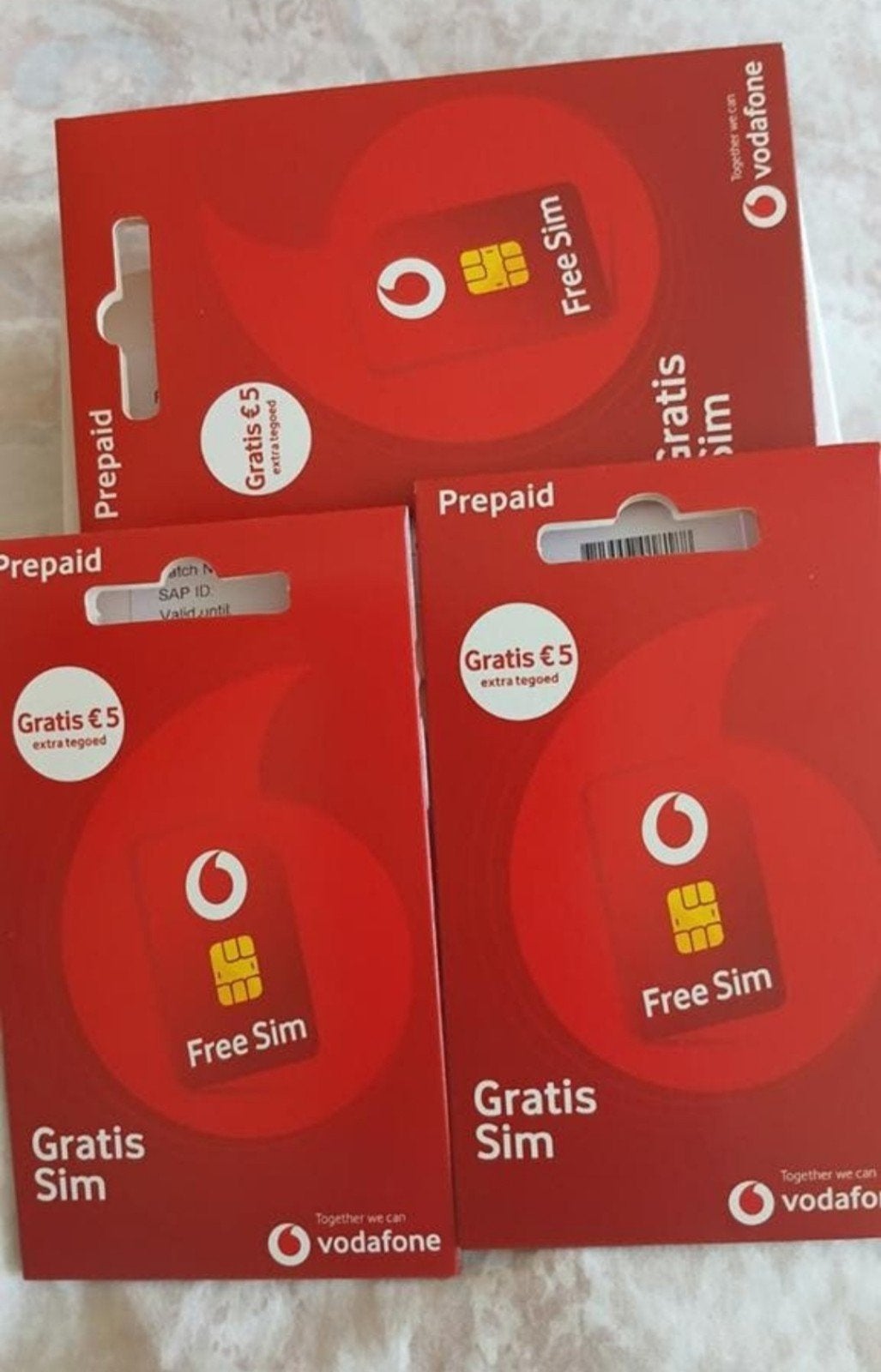 VODAFONE PREPAID 100 STUKS, Ophalen of Verzenden, Nieuw, Vodafone, Simkaart