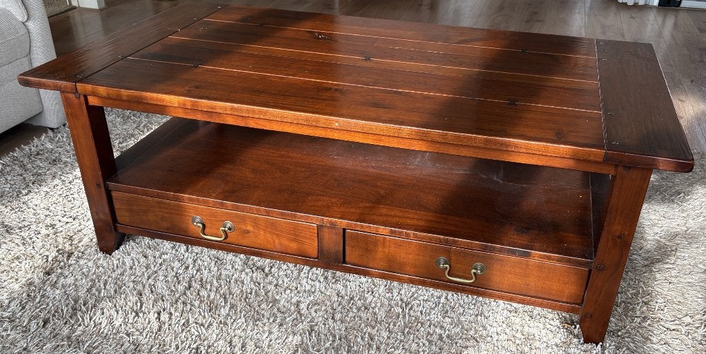 Salontafel teakhout, Huis en Inrichting, Ophalen, 100 tot 150 cm, Teakhout, 50 tot 100 cm