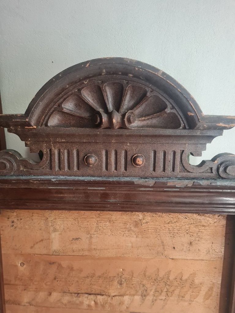 Antieke grote houten lijst met kuif, Huis en Inrichting, Woonaccessoires | Lijsten, Ophalen, 60 cm, Overige typen, Belle Vieille Brocante