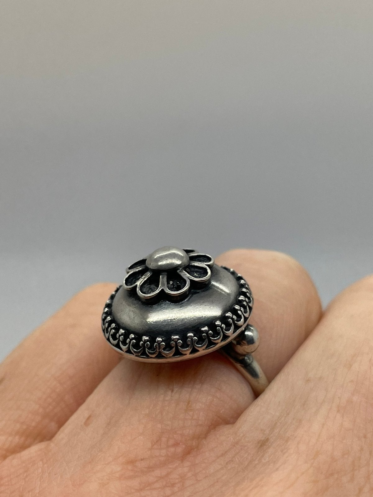 G432 Prachtige zilveren Noorse ring maat 17,5, Sieraden, Tassen en Uiterlijk, Ophalen of Verzenden, Zilver, Ring