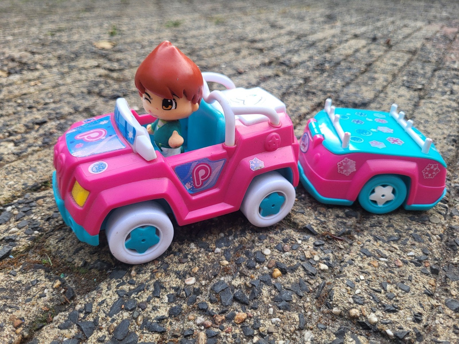 Pinypon ski jeep met trailer en figuurtje, Ophalen of Verzenden, Zo goed als nieuw