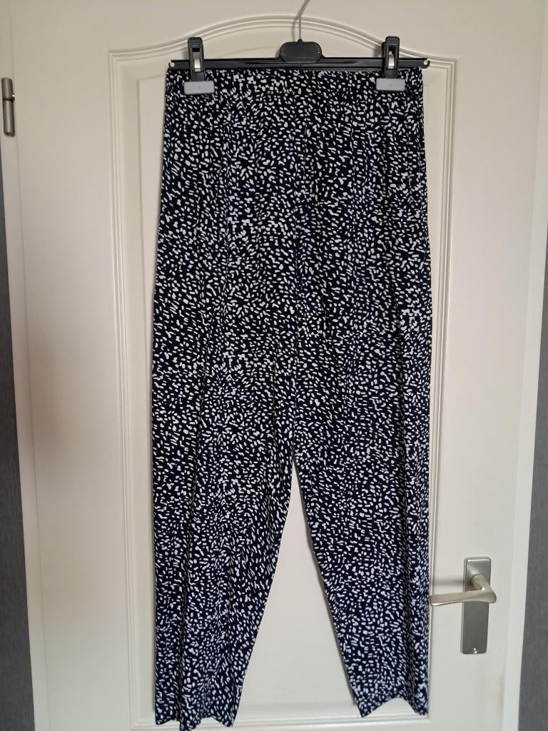 Broek Marinello  Maat : S  : Blauw soepel vallende Broek, Kleding | Dames, Blauw, Ophalen of Verzenden, Zo goed als nieuw, Maat 36 (S)