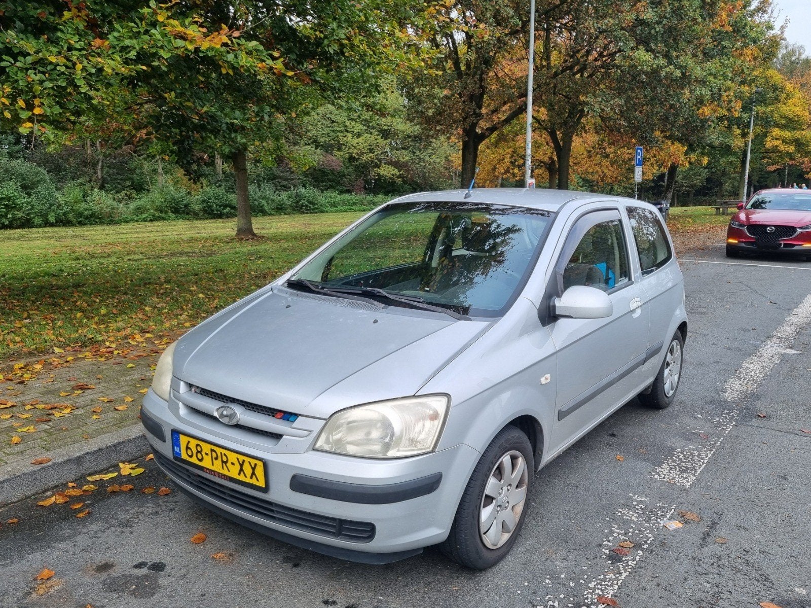 Hyundai Getz 1.3 3DRS 2004 Grijs met Apk tot Februari 2027, Auto's, Voorwielaandrijving, 450 kg, 40 €/maand, 4 cilinders