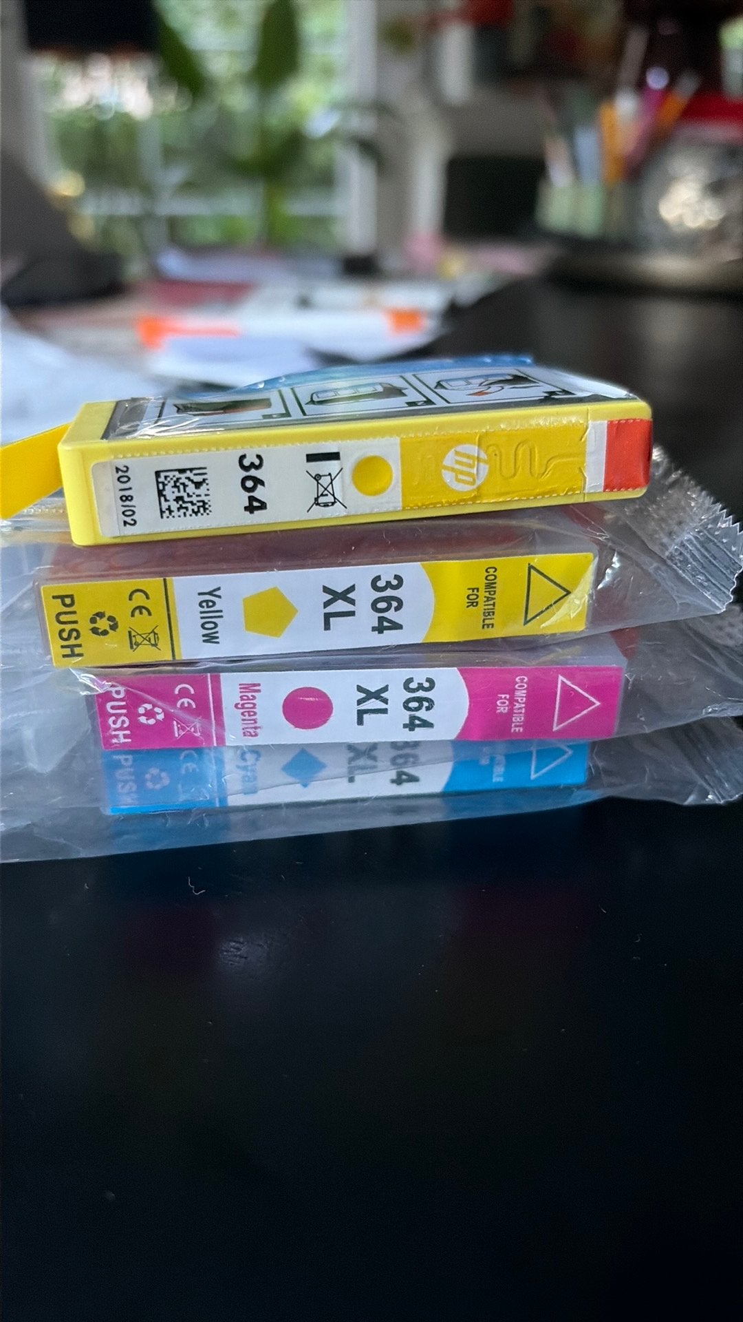 Inkt cartridge HP geel blauw roze, Ophalen of Verzenden, Nieuw, Cartridge