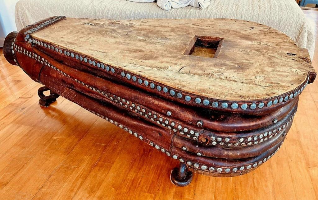 Salontafel - Blaasbalg - Uniek design degelijk - Eyecatcher, Ophalen, Gebruikt, 100 tot 150 cm, 50 tot 100 cm