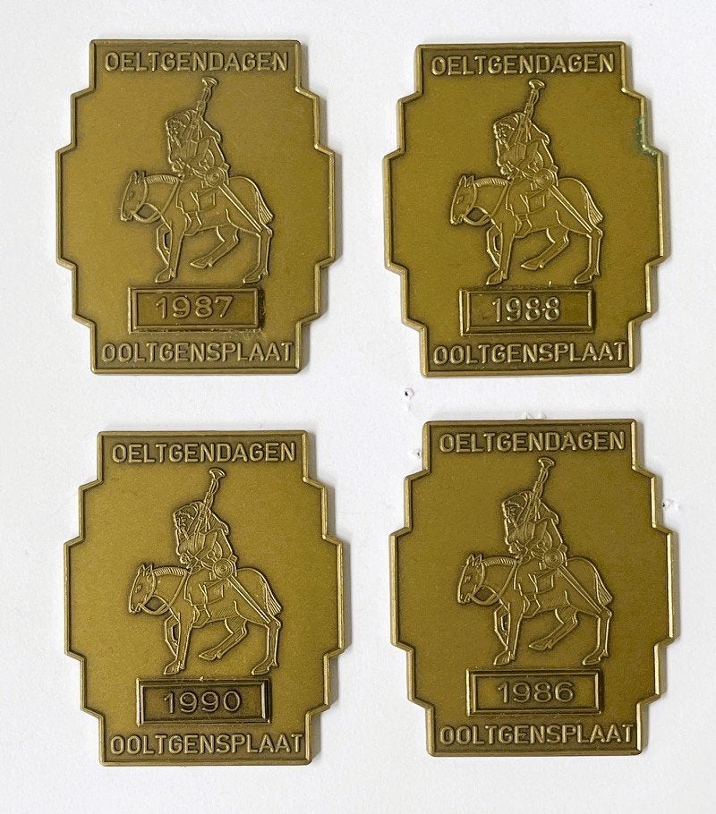 OOLTGENSPLAAT - penningen Oeltgensdagen - 1986-1990, Postzegels en Munten, Verzenden, Overige materialen, Nederland