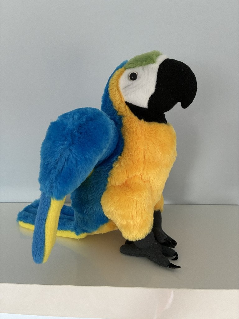 Wild Republic ara papegaai knuffel 30 cm, Overige typen, Blauw, Ophalen of Verzenden, Zo goed als nieuw