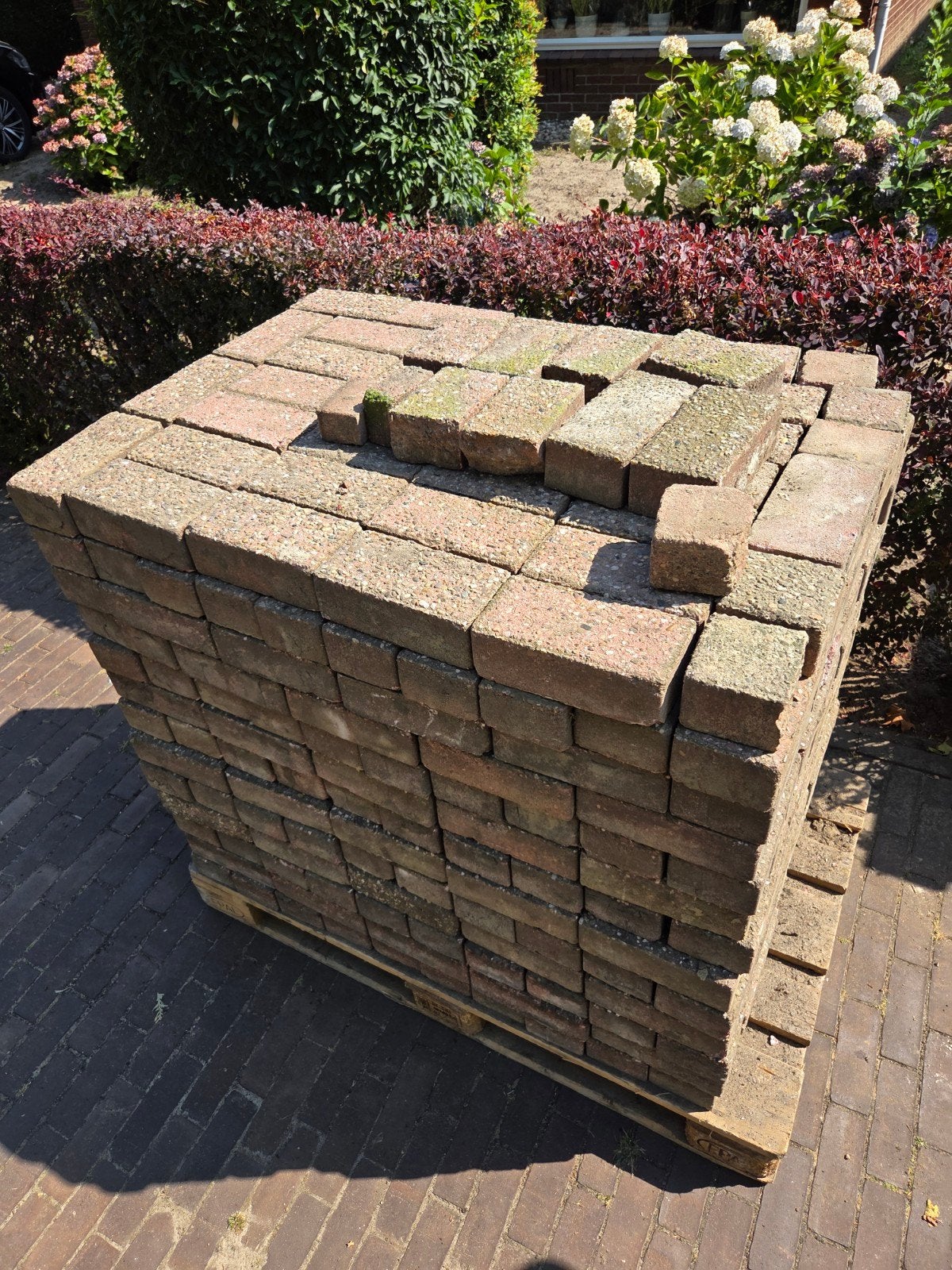 klinkers 21x10x7 - ca. 10m², Ophalen, Gebruikt, Klinkers, 10 m² of meer
