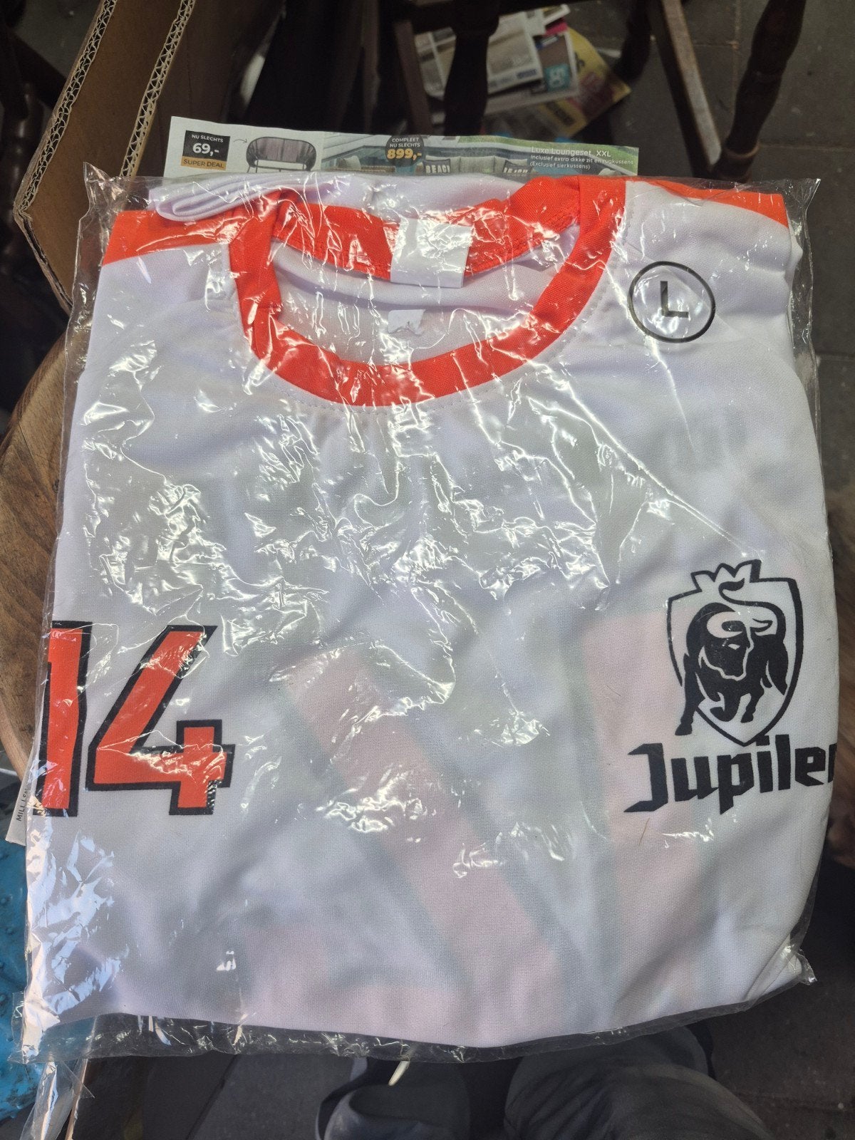 Jupiler voetbalshirt maat L - Nieuw in verpakking, Maat 52/54 (L), Jupiler, Wit, Nieuw