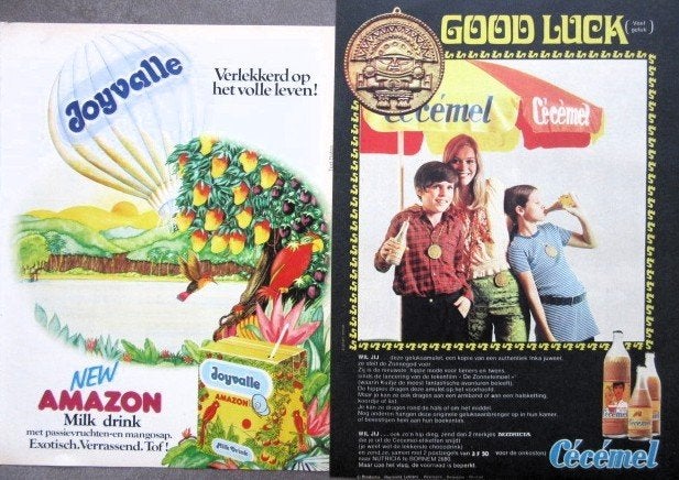 8 vintage advertenties reclames chocolademelk 1970, Ophalen of Verzenden, Gebruikt, Overige typen