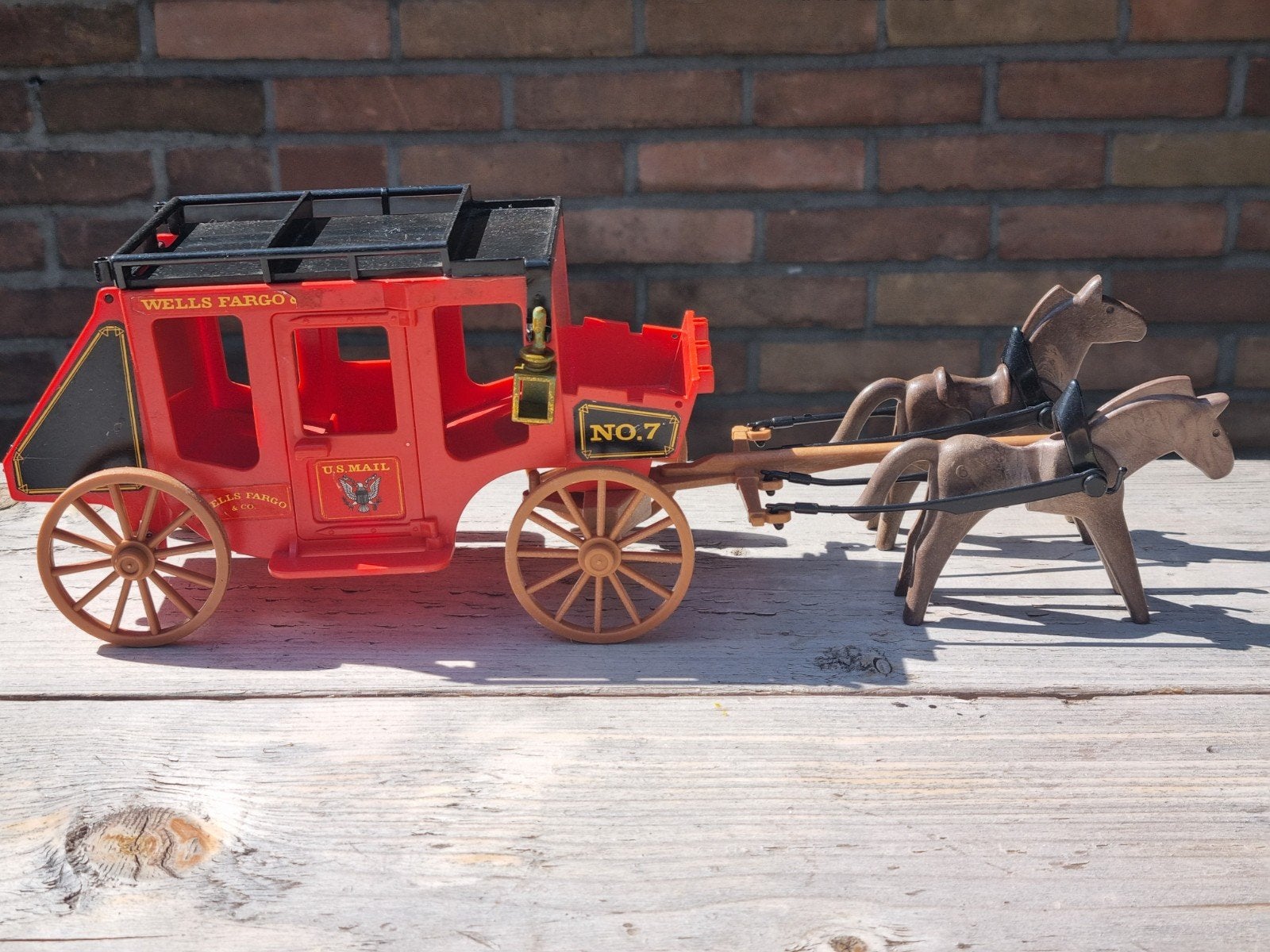 1977 Playmobil Wells Fargo Postkoets met paarden, Kinderen en Baby's, Ophalen of Verzenden, Gebruikt