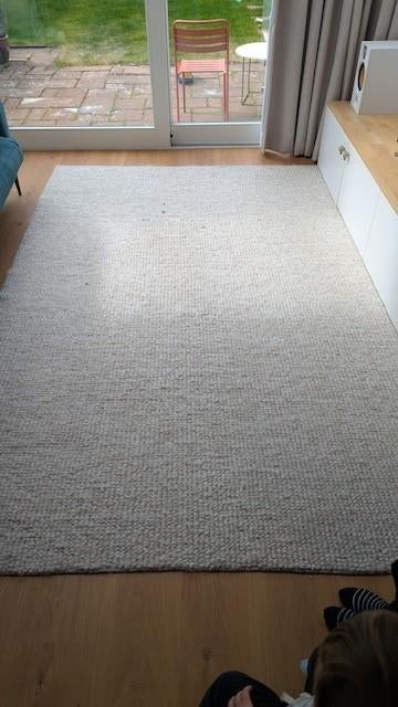 Vloerkleed beige - 190 / 280 cm (wol/katoen), Ophalen, Beige, 150 tot 200 cm, 200 cm of meer