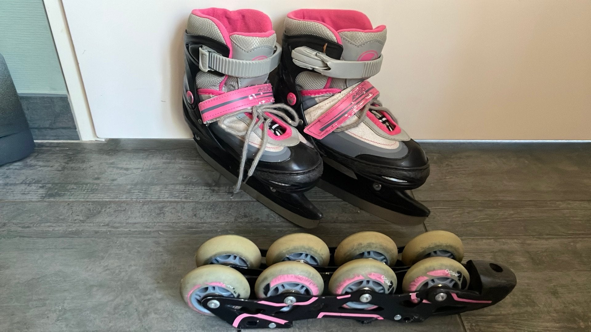 Skeelers en schaatsen in 1, maat 34-37, Overige merken, Gebruikt, Kinderen, Overige typen