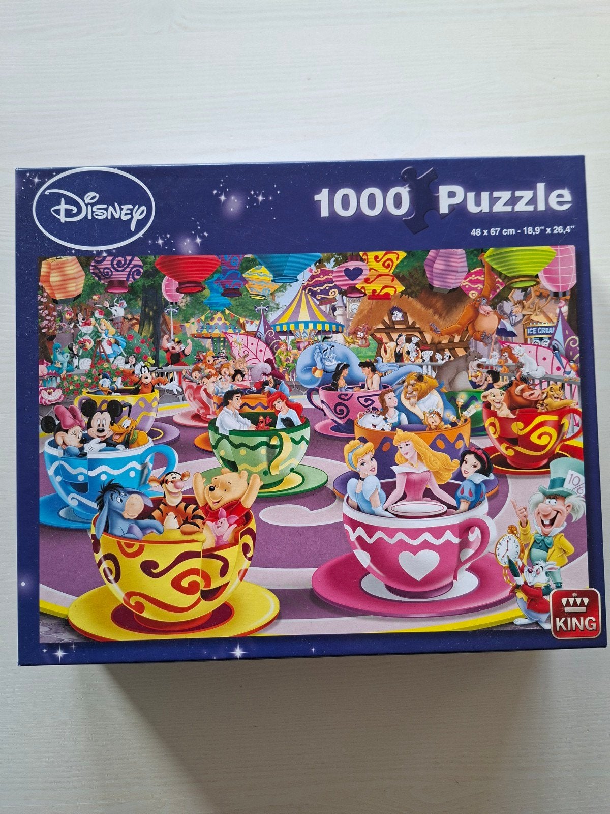 Disney 1000 Stukjes Puzzel - Theekopjes Attractie, Ophalen of Verzenden, 500 t/m 1500 stukjes, Zo goed als nieuw, Legpuzzel