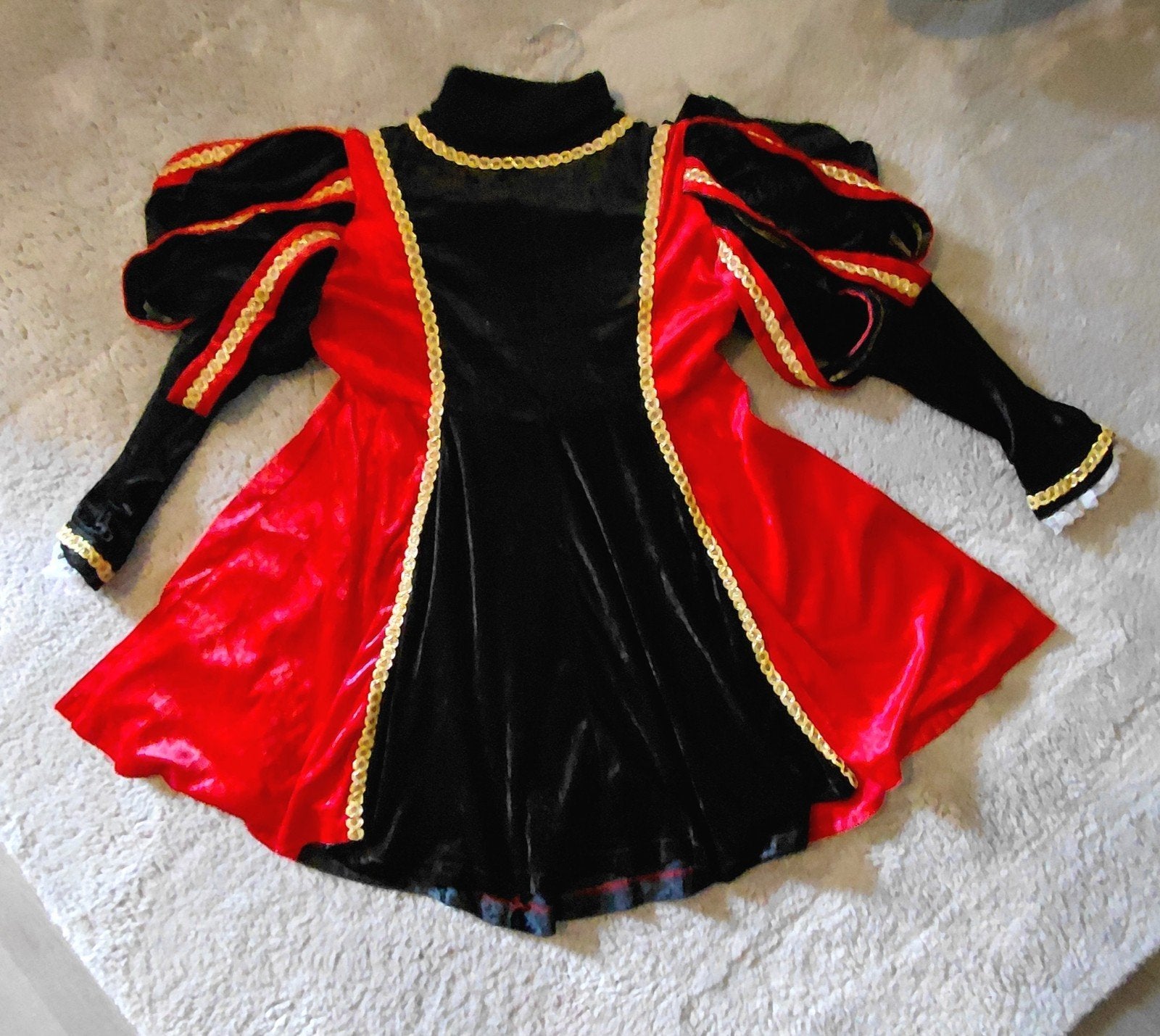 Luxe fluwelen pietenpak dames/meisjes - Maat L, Kleding | Dames, Kerstmis of Sinterklaas, Maat 42/44 (L), Ophalen of Verzenden