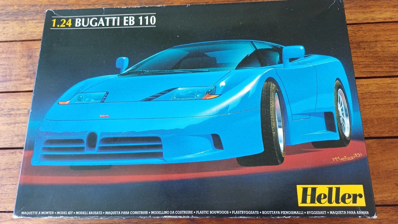 Heller Bugatti EB 110 Modelbouwdoos 1:24, Hobby en Vrije tijd, Modelbouw | Auto's en Voertuigen, Auto, Groter dan 1:32, Ophalen of Verzenden