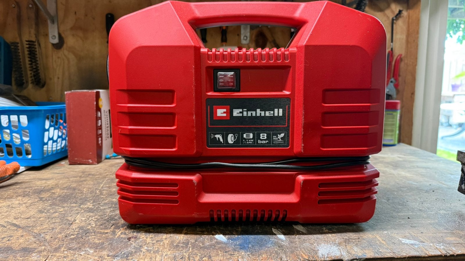 Einhell compressor, Doe-het-zelf en Verbouw, Ophalen, Zo goed als nieuw