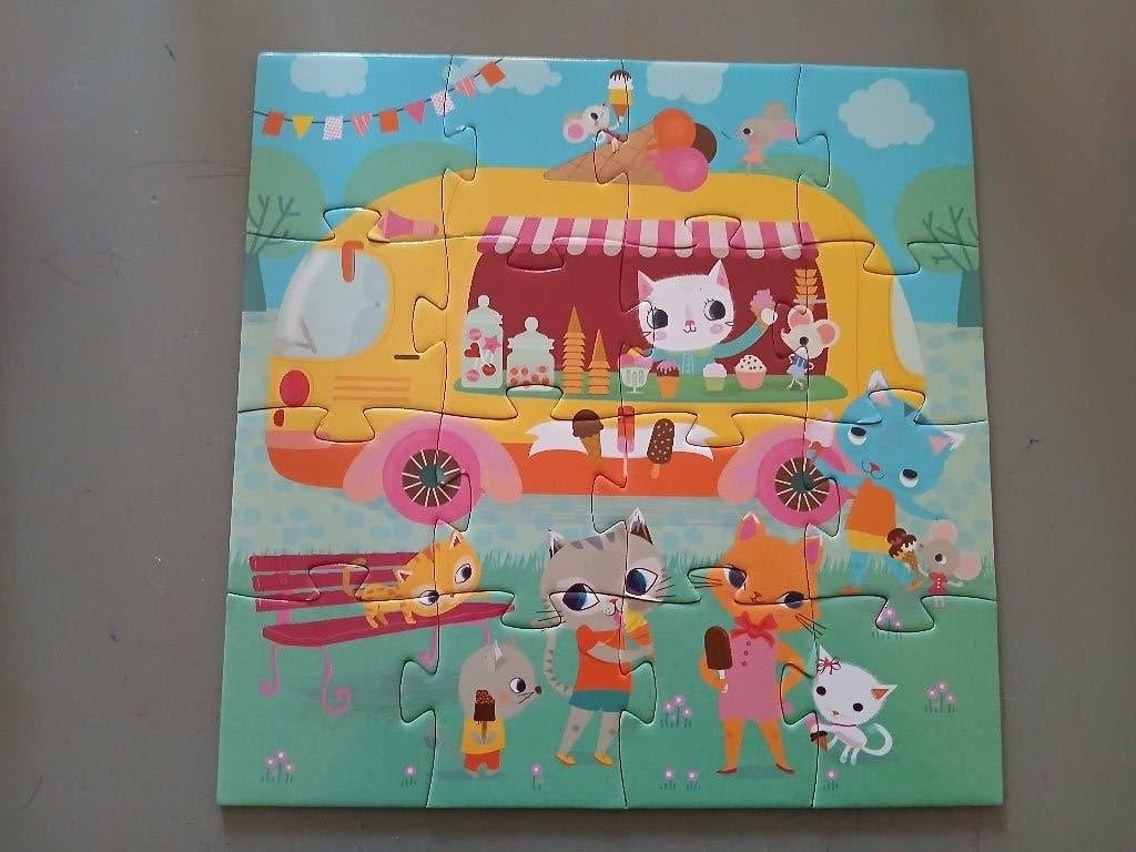 Djeco puzzel ijscoman 16 stukjes, Kinderen en Baby's, Speelgoed | Kinderpuzzels, Ophalen of Verzenden, 10 tot 50 stukjes, Zo goed als nieuw