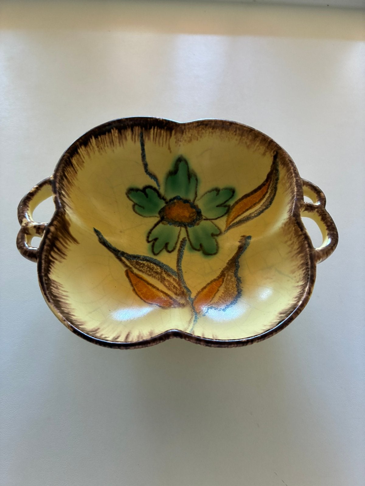 ART DECO ELSTERWERDA PLATEEL SCHAAL MET OREN., Ophalen