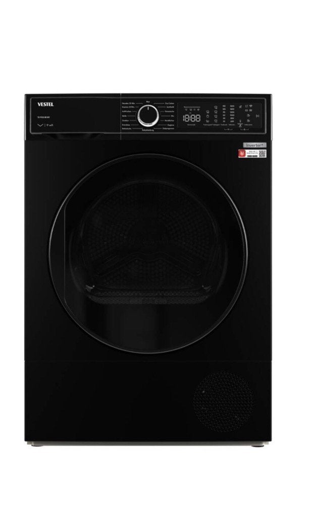 Vestel warmte pompdroger condens nieuw 9kg zwart