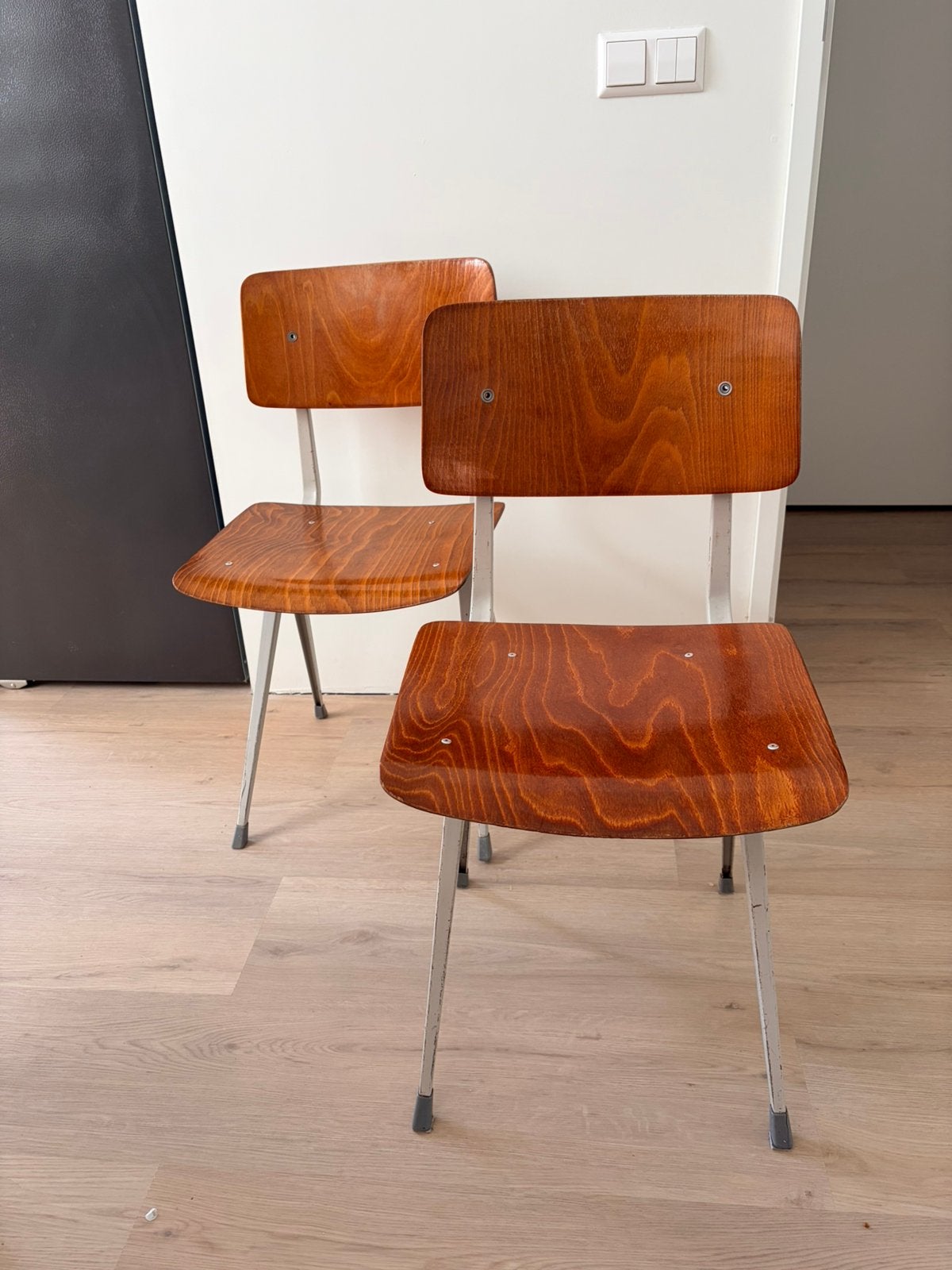 2x Wim Rietveld Result stoel Ahrend jaren 60, Ophalen, Gebruikt, Twee, Bruin