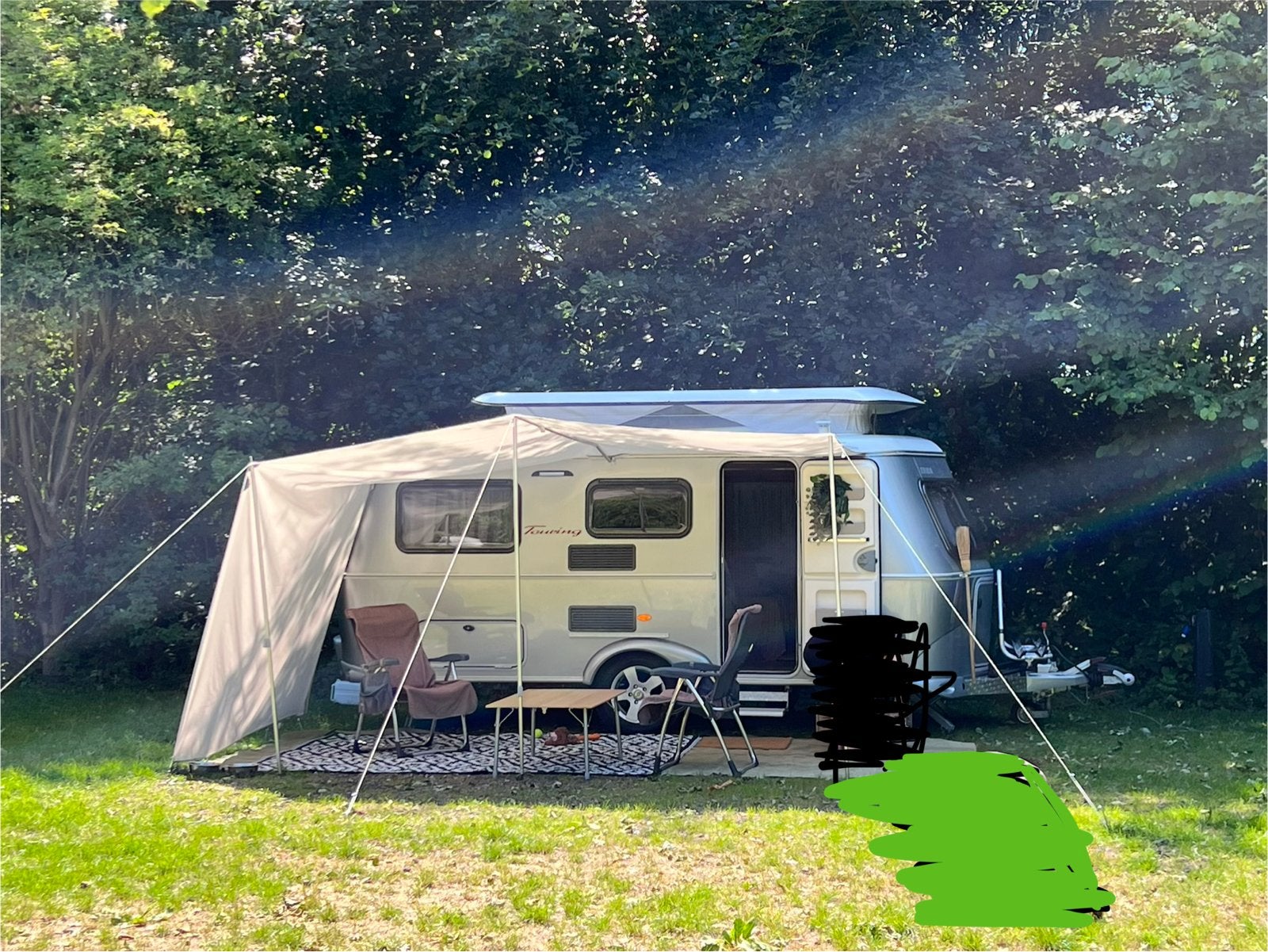 Reda Ravenna schuifluifel voor Eriba Touring Troll, Ophalen, Gebruikt