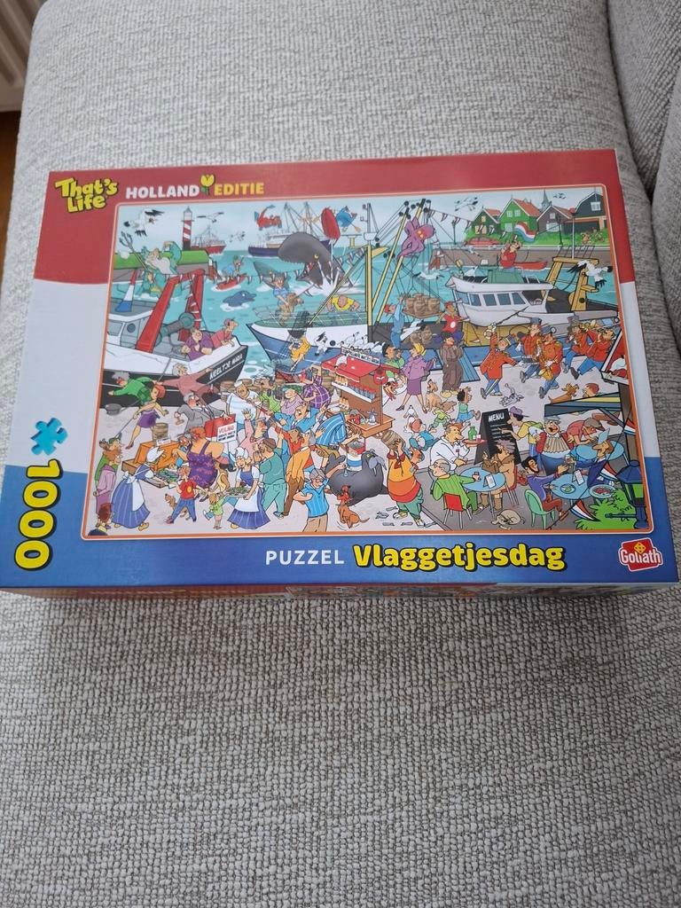 Goliath That's Life Holland Editie Vlaggetjesdag Puzzel 1000, Ophalen, 500 t/m 1500 stukjes, Gebruikt, Legpuzzel