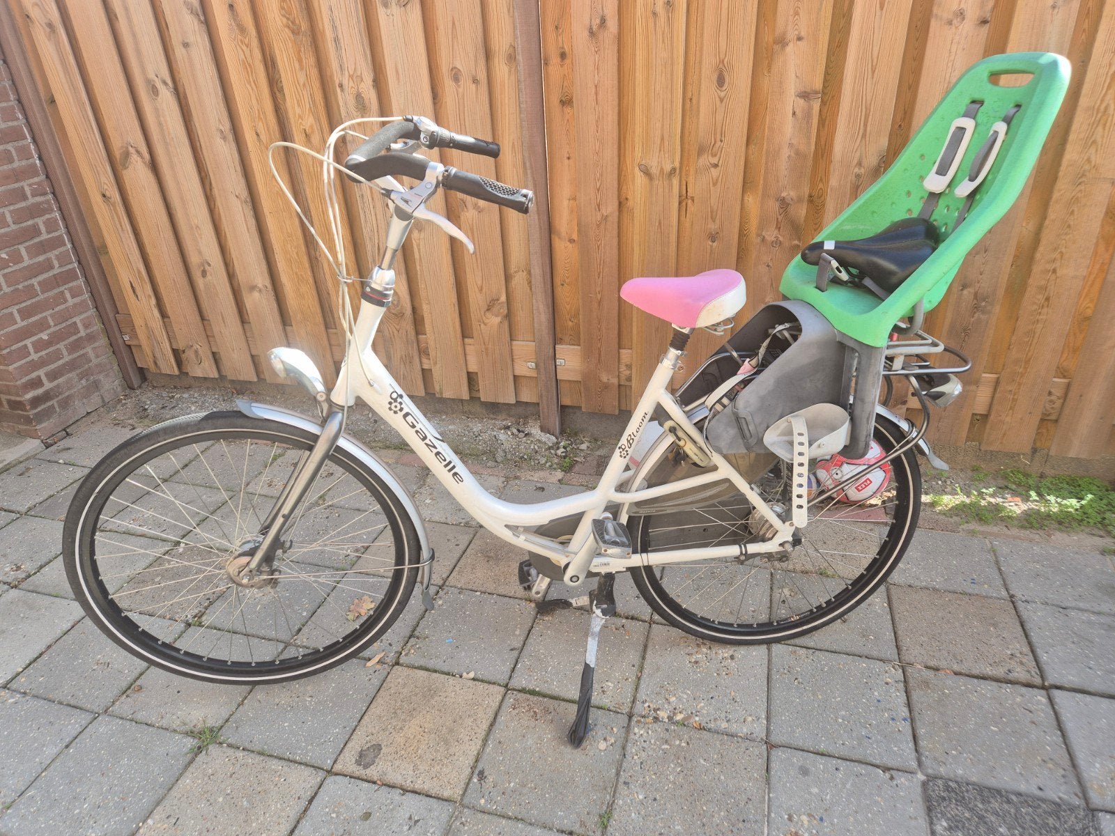 Gazelle Bloom moederfiets met kinderzitje, Fietsen en Brommers, Fietsen | Dames | Moederfietsen, Terugtraprem, Ophalen of Verzenden