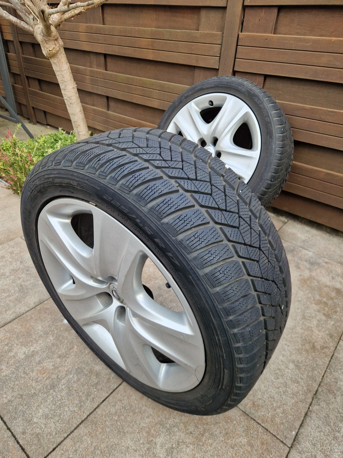 Opel 17 inch velgen met winterbanden, Ophalen, Gebruikt